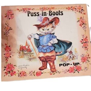 Antiquarian Puss-in-Boots Pop-Up Book, Vintage Children's Book